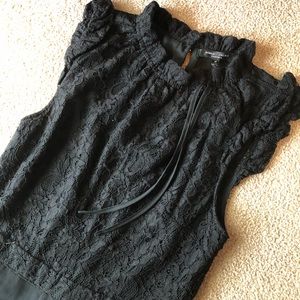 Lace sleeveless pant jumpsuit.